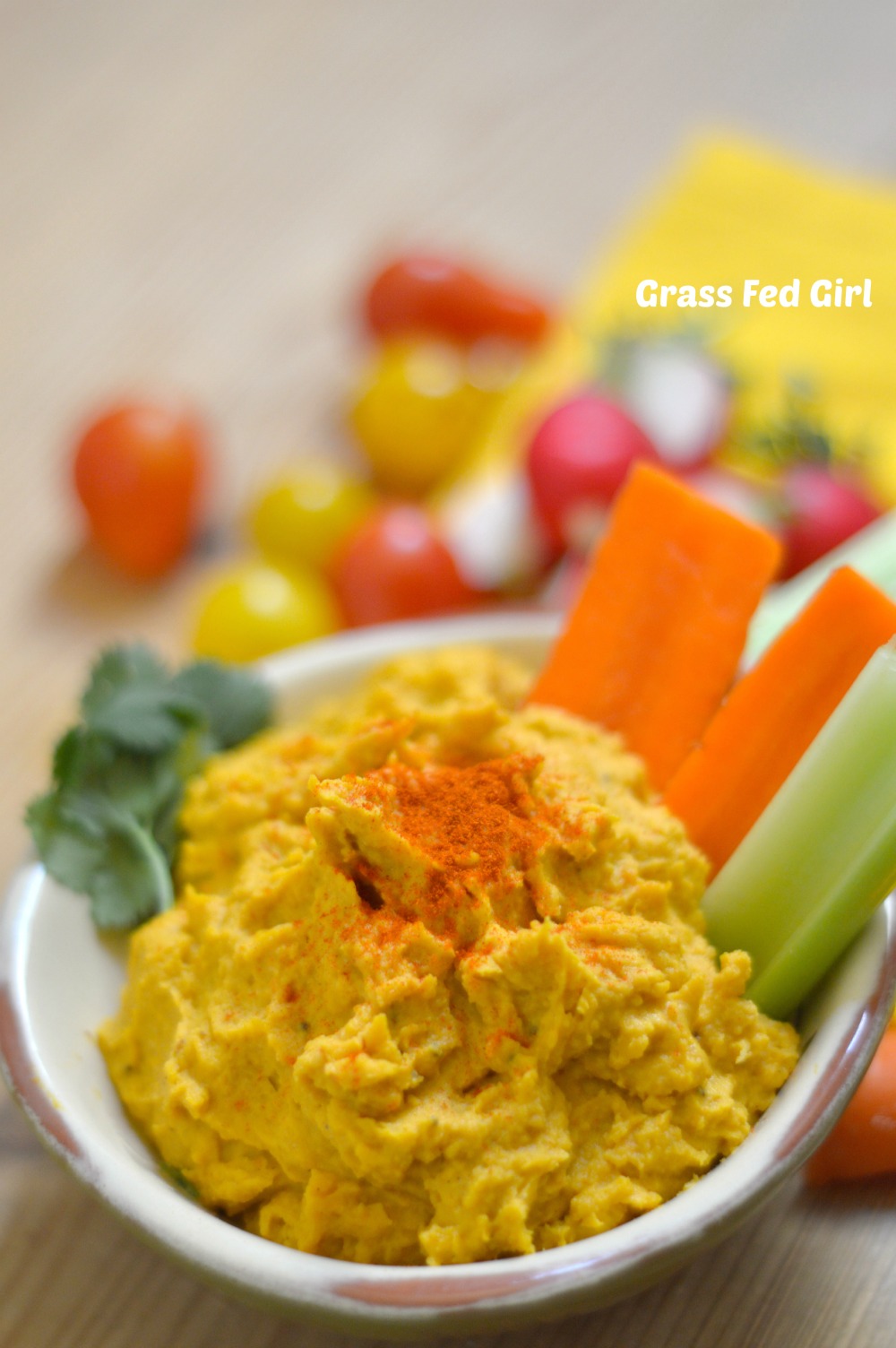 Paleo and Low Carb Pumpkin Hummus Recipe | Grass Fed Girl