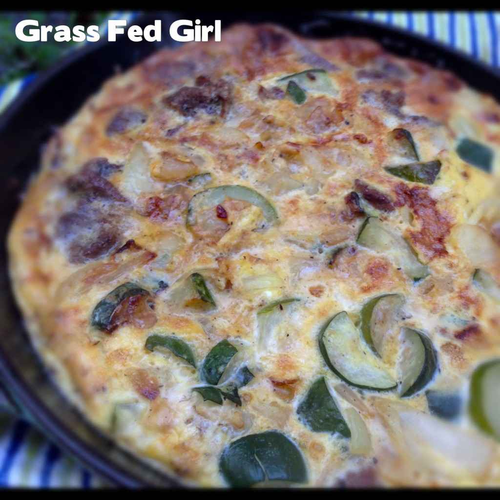 Easy Paleo Grass Fed Beef and Zucchini Frittata