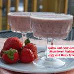 Easy Egg and Dairy Free Strawberry Pudding