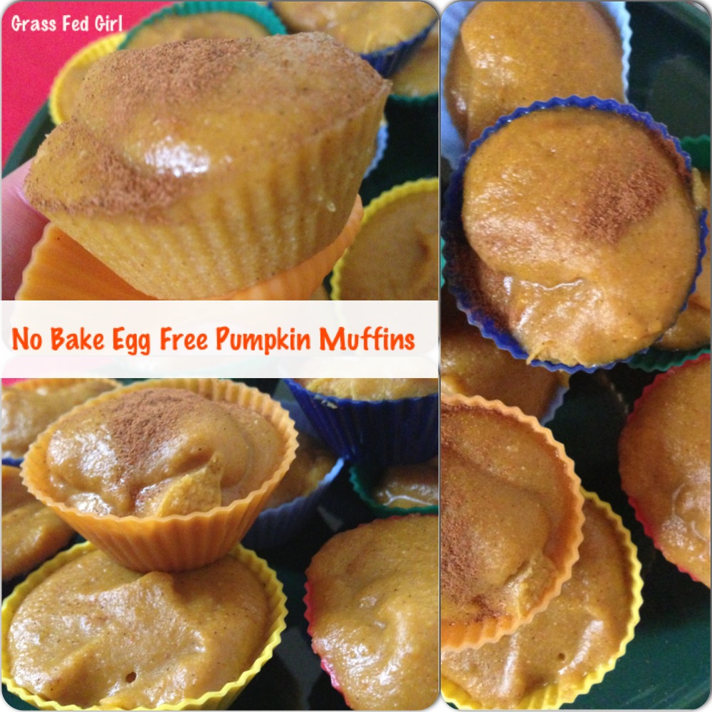 No Bake Egg Free Paleo Pumpkin Muffins