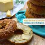 Low Carb Keto Breakfast Bagels with Sesame Seeds (Paleo and Nut Free)