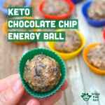 Keto Chocolate Chip Energy Ball Recipe (low carb, paleo, gluten free, vegan, nut free)