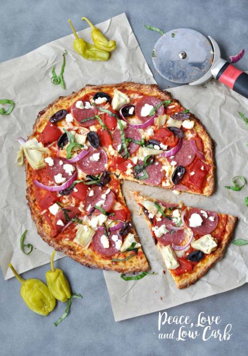 LOW CARB GREEKKETO PIZZA AND NUT FREE KETO PIZZA CRUST