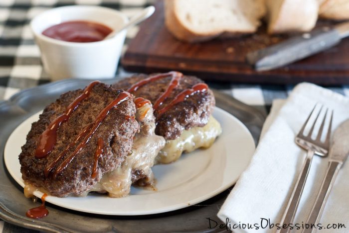 Keto BBQ Recipe for Stuffed Cheddar beef Burger