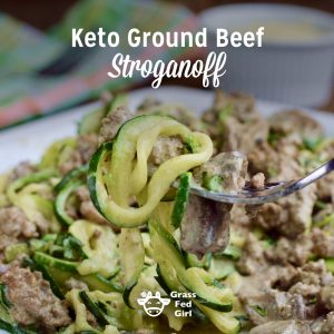 Keto Ground Beef Stroganoff with Zucchini Noodles