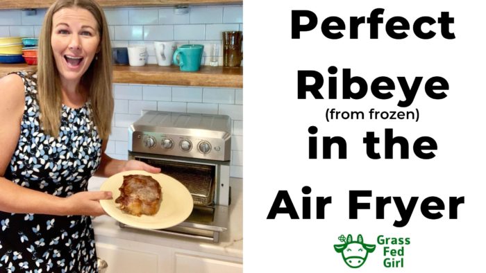 Carnivore Ribeye Steak from Frozen in the Air Fryer