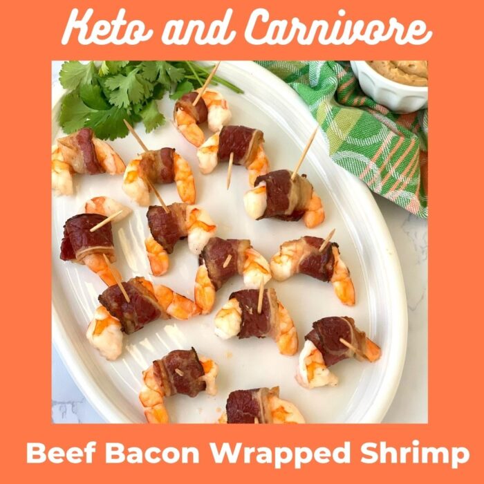 Carnivore Diet Bacon Wrapped Shrimp